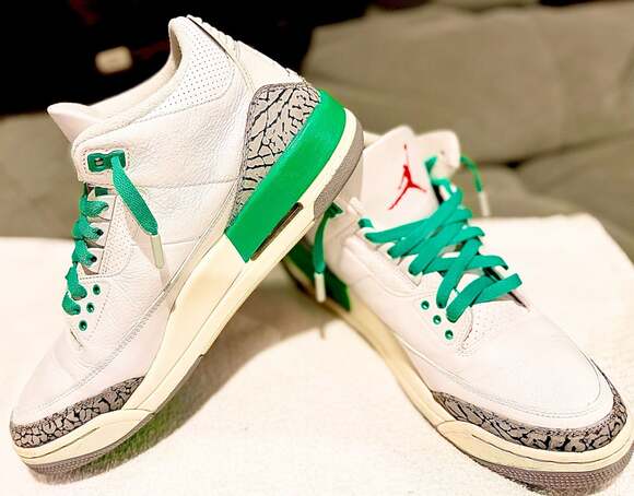 Air Jordan 3 Retro Women's Lucky Green CK9246-136 - Picture 2 of 4
